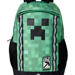 Minecraft Time to Mine Backpack 16'' Book Travel Bag New